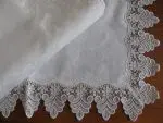 w433 Macrame Lace Scroll Poplin tablecloth TA2187