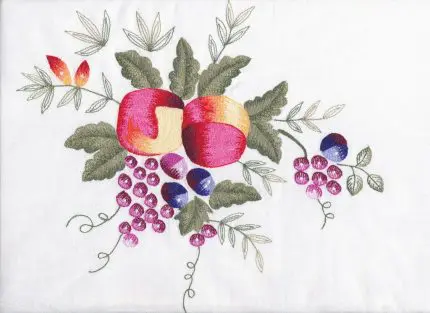 Harvest Fruit & French Lace tablecloth motif1