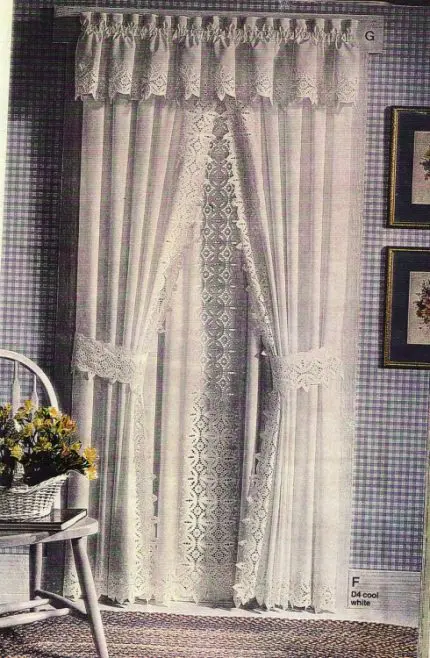 wL144-Eyelet lace curtain
