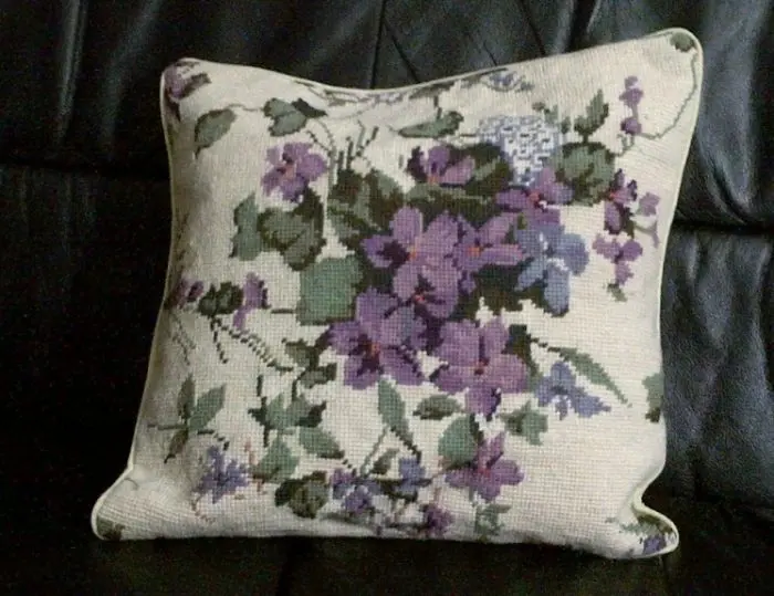 Periwinkle Blue Needlepoint cushion TP10011