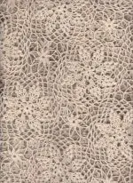 wCrochet Variable Star Flower WagonWheel closeup