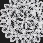Solid Battenburg Lace White Doily