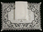 Reticella Lace pure linen place setting image029b