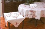 Cross Stitch Royal Albert tablecloth- white