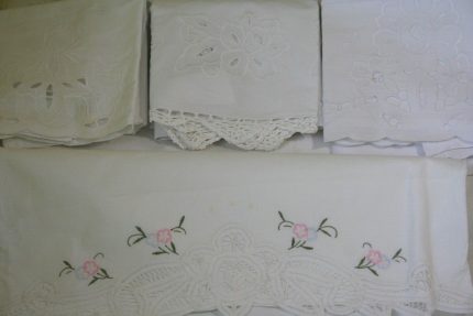 Cotton embroidered or lace trim pillow cases IMG3030