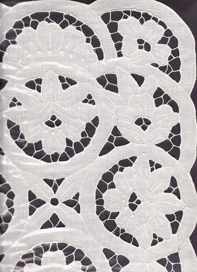 Linen Cutwork Lotus in a Pond Doilies & Runners