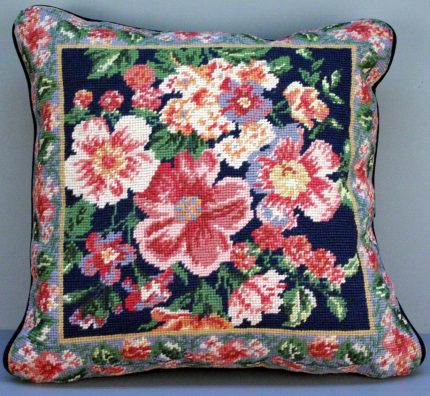 Monet Royal woolen needlepoint cushion