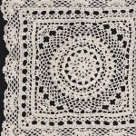 Snowflake Hand Crochet Lace Doily square