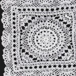 Snowflake Hand Crocheted Cotton Doily-White