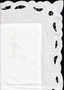 Cutwork Embroidered Classic Rose pillow sham