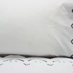 Cutwork Tulips white natural fibre quality Cotton pillow cases