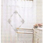Simply Battenburg Lace shower curtain is available in white or ecru cotton