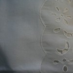 Broderie Anglaise Cutwork White pillow case.