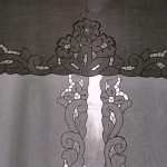 Cutwork Rose embroidery valance.