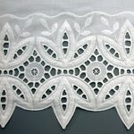 Eyelet Lace wide 6 inches trim curtain panel set