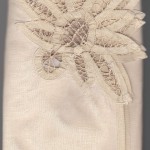 Ecru Sunflower Batten Lace dinner size napkins-Cotton-set of 4