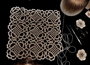 This Venetian Lace square originates in Bohemia prior to 1900. Available in 6 sizes to decorate your home. Traditional or modern.
