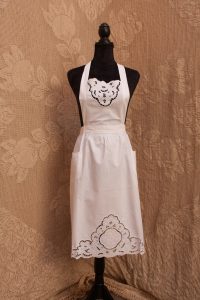 Cotton Cut work Medallion full length apron.