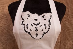 Cotton Cut work Medallion full length apron.