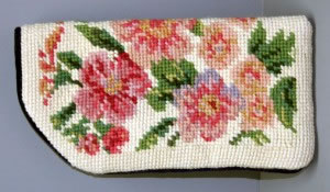 Woolen Needlepoint Monet Pansies Eyeglass case