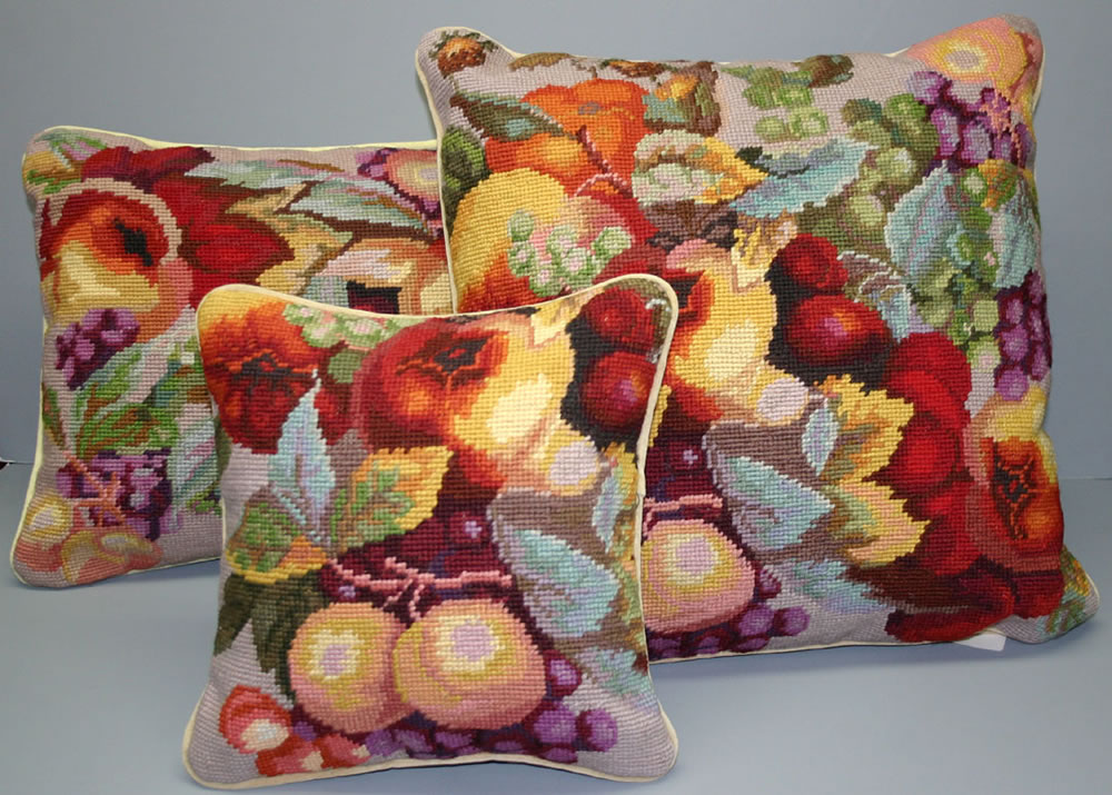 Woolen Needlepoint Fruits cushion cover 20838