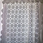 Crochet Lace Curtain Panel- a DIY no-sew handmade tablecloth
