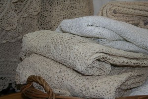 Hand made Crochet Lace tablecloths can add a homey feel to cottage living.