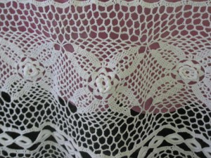 Irish Rose Crochet Lace round shape is designed according to table shape and size in 36" 54" or 72" or 90".