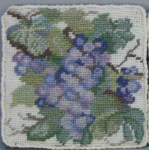 Needlepoint Square Tea Coasters 100% Wool hand stitched Petit Point Tapestry.