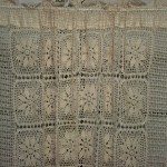 Handmade Cotton Crochet Lace Tablecloth- DIY Curtain Panel- Ecru or White Colour 