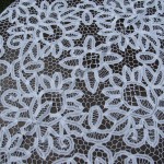 Solid Battenburg Lace handmade 100% Cotton pure and white square 