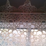 All over Tatted Lace tablecloth can be a beautiful tier window panel. 