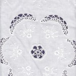 Ring a Ring o' Roses in tatting lace and hand stitched bouquet of roses white cotton throw pillow.