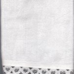 Battenburg Lace trimmed Velour Towel re-purposed as Silverware Roll for romantic picnics.