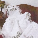 Elite Battenburg Lace Waist Apron and Full Bib apron.