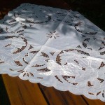 Wedding Doves 36 inch square tablecloth.