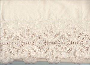 Eyelet Lace wide 6 inches trim window valance.