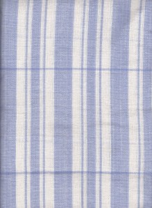 Ticking Stripe outdoor cotton tablecloth-Dusky Blue