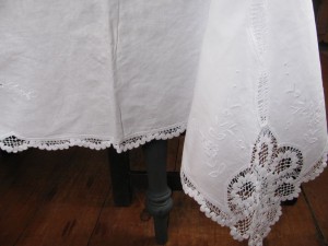 Whimsical Lace Cotton tablecloth is perfect for dining entertaining 