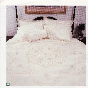 Queen Anne Lace Starburst Punchwork embroidered duvet cover & shams
