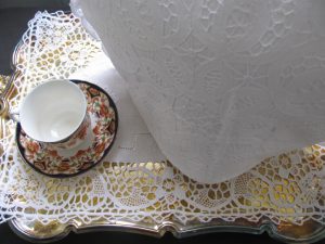 Elegant All over Solid Battenburg Lace Tea Cozy with lace trim Victorian style for large size teapot