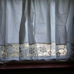 Crisp white Tuscany Lace panels (in pairs) are also valances for deeper or longer effect.