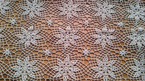 A contemporary interpretation of the traditional Crochet Lace STAR pattern combined with FLOWER & WAGON WHEEL patterns.