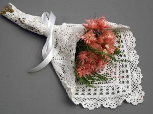 Wedding Bridal Flower Bouquet Lace Wrap White Cotton Snowflake Crochet Lace Doily 10 square
