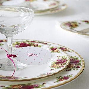 Royal Albert "Old Country Rose" cross-stitched tablecloth is a perfect compliment to the beautiful china dishes. The Ecru cotton with vibrant colours in classic "old country roses".