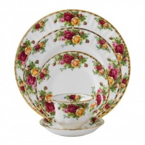 Royal Albert "Old Country Rose" cross-stitched tablecloth is a perfect compliment to the beautiful china dishes. The Ecru cotton with vibrant colours in classic "old country roses".