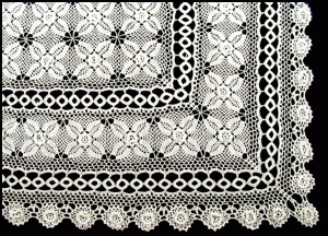 Irish Rose Crochet Lace tablecloth