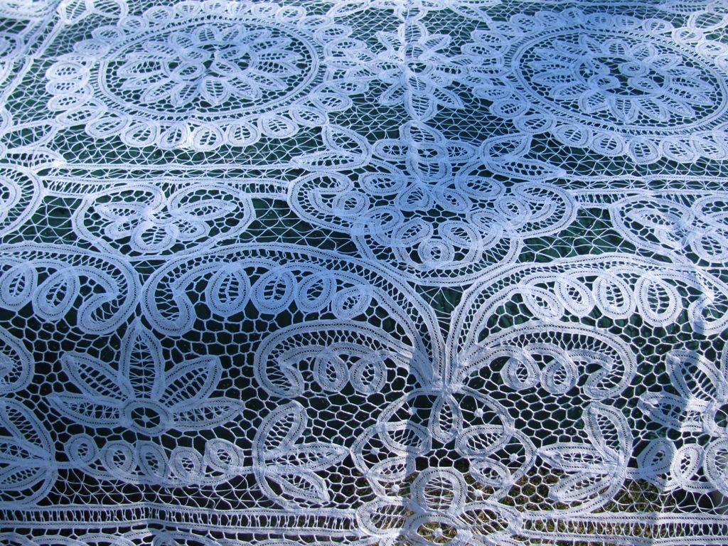 Solid Battenburg Lace Onhole Filling Stitch Tablecloth The Classic All Over Battenburg Lace With Filling Onhole Stitch Cotton Tablecloth