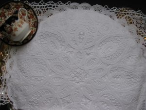 Elegant All over Solid Battenburg Lace Tea Cozy with lace trim Victorian style for large size teapot